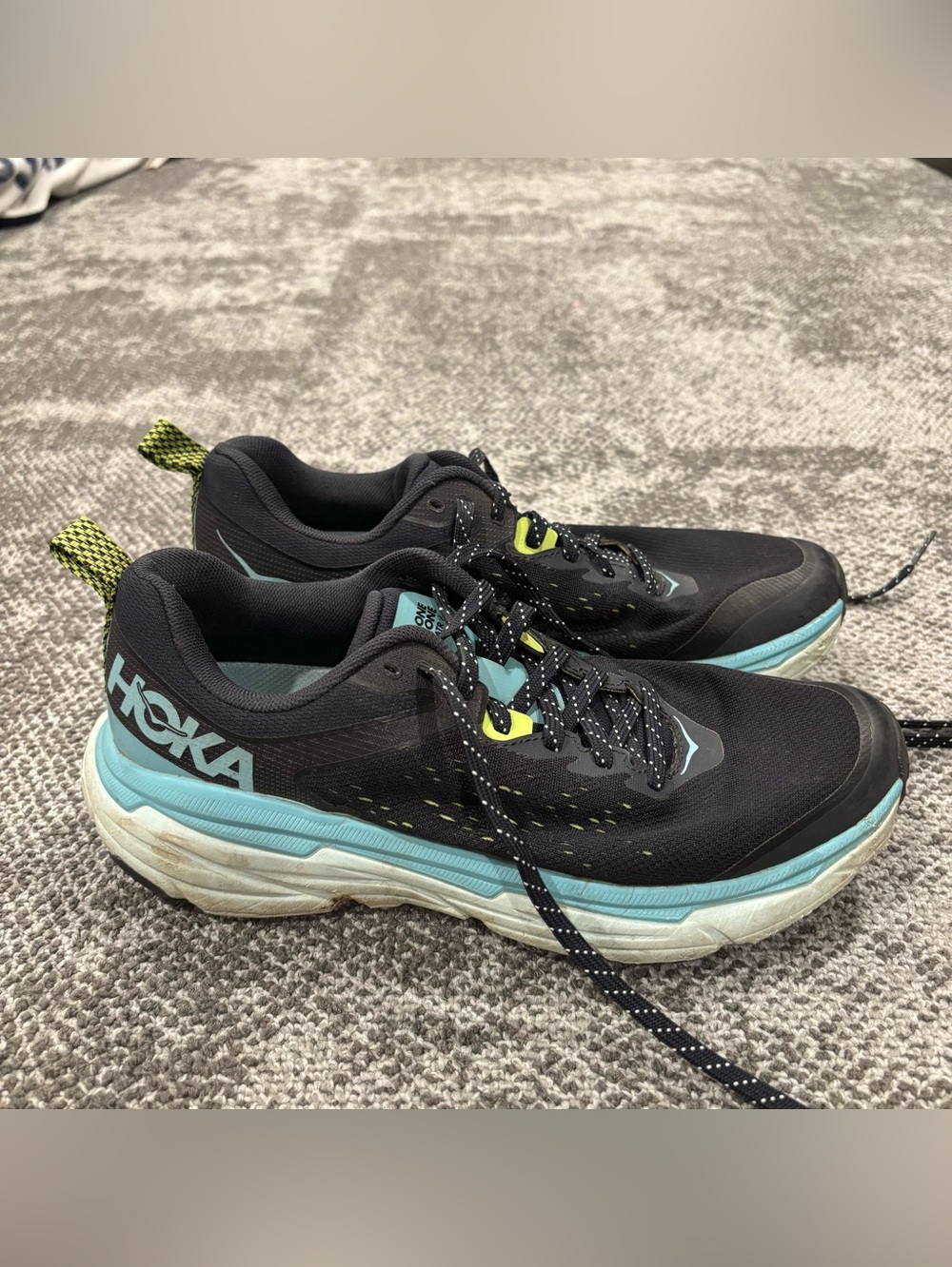 Hoka One One Challenger ATR 6 Navy Blue Ocean Athletic Running Shoes Womens 8B